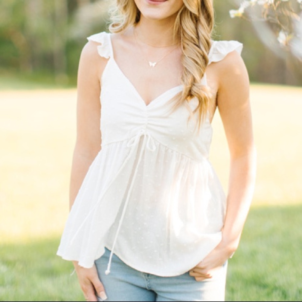 Flowy Altar’d State Boho White Blouse